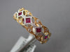 ESTATE .14CT DIAMOND & AAA RUBY 18KT WHITE & ROSE GOLD FILIGREE ANNIVERSARY RING