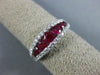 1.16CT DIAMOND & AAA RUBY 18KT WHITE GOLD 3D ROUND GRADUATING ANNIVERSARY RING