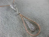 ESTATE LARGE 1.0CT DIAMOND 14KT WHITE & ROSE GOLD PEAR SHAPE TEAR DROP PENDANT