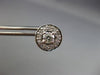 ESTATE .75CT DIAMOND 14KT WHITE GOLD CLASSIC SOLITAIRE ROUND HALO STUD EARRINGS
