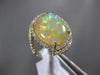 ESTATE LARGE 4.64CT DIAMOND & AAA OPAL 14KT YELLOW GOLD 3D OVAL HALO SNAKE RING