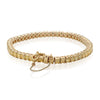 LARGE 12.29CT CUSHION CUT FANCY YELLOW DIAMOND 18KT YELLOW GOLD TENNIS BRACELET