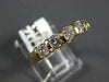 ESTATE .80CT DIAMOND 14KT YELLOW GOLD 3D 5 STONE CHANNEL ANNIVERSARY RING #17285