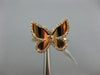 ESTATE .25CT DIAMOND 14KT ROSE GOLD 3D HANDCRAFTED SHINY BUTTERFLY FUN LOVE RING