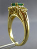 ESTATE WIDE 1.82CT DIAMOND & AAA EMERALD 18KT YELLOW GOLD ENGAGEMENT RING #26466