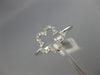ESTATE .10CT ROUND DIAMOND 14KT WHITE GOLD 3D CLASSIC OPEN FLOWER FUN LOVE RING