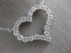ESTATE LARGE 2.0CT ROUND CUT DIAMOND 14KT WHITE GOLD 3D OPEN HEART LOVE NECKLACE