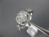 ESTATE WIDE 1CT DIAMOND 14KT WHITE GOLD 3D CLUSTER SQUARE HALO ENGAGEMENT RING