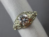 ANTIQUE WIDE .60CT DIAMOND 14K WHITE GOLD CLASSIC SOLITAIRE FILIGREE RING #23433