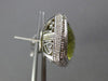 ESTATE MASSIVE 16.35CT DIAMOND GREEN AMETHYST 14K WHITE GOLD 3D CLIP ON EARRINGS