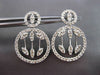 ESTATE LARGE 2.15CT ROUND DIAMOND 14K WHITE GOLD FLOATING CIRCULAR DROP EARRINGS