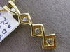 ESTATE .08CT DIAMOND 14KT YELLOW GOLD GRADUATING SQUARE JOURNEY FLOATING PENDANT