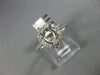 ESTATE LARGE 1.44CT DIAMOND 14KT WHITE GOLD 3D FLOWER SEMI MOUNT ENGAGEMENT RING
