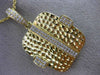 ESTATE .32CT DIAMOND 18KT YELLOW GOLD 3D SQUARE HAMMERED FLOATING FUN PENDANT