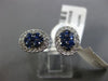 ESTATE .81CT DIAMOND & AAA SAPPHIRE 14KT WHITE GOLD 3D DOUBLE OVAL CLUSTER RING