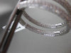 ESTATE LARGE & WIDE 4.20CT DIAMOND 18KT WHITE GOLD 3D DOUBLE SIDED HOOP EARRINGS