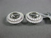 ESTATE LARGE .55CT DIAMOND 18K WHITE GOLD 3D CLASSIC DOUBLE HALO JACKET EARRINGS