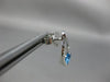 ESTATE .99CT DIAMOND & AAA BLUE TOPAZ 14K WHITE GOLD INFINITY LOVE KNOT EARRINGS