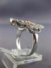 ESTATE WIDE .64CT DIAMOND 14K WHITE & ROSE GOLD 3D OPEN FILIGREE HEART LOVE RING