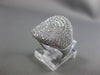ESTATE MASSIVE 1.89CT DIAMOND 18KT WHITE GOLD 3D PAVE CIRCULAR COCKTAIL RING VVS