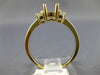 .24CT DIAMOND 14K YELLOW GOLD 3D ROUND 3 STONE SEMI MOUNT ENGAGEMENT RING #18367