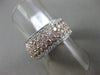 ESTATE WIDE 1.79CT 18KT WHITE & ROSE GOLD 3D MULTI ROW ZIG ZAG ANNIVERSARY RING