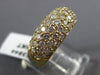 ANTIQUE WIDE 2.0CT DIAMOND 14K YELLOW GOLD PAVE MULTI ROW ANNIVERSARY RING #3544