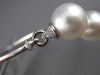 ESTATE .10CT DIAMOND & AAA SOUTH SEA PEARL 18KT WHITE GOLD LOVE BANGLE BRACELET