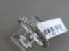 ESTATE .43CT DIAMOND 14K WHITE GOLD 3D 3 ROW PAVE SEMI ETERNITY ANNIVERSARY RING