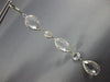 ESTATE EXTRA LARGE AAA CRYSTAL 14KT WHITE GOLD 3D MULTI SHAPE HANGING EARRINGS