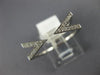 ESTATE .15CT DIAMOND 18KT WHITE GOLD 3D CLASSIC TRIANGULAR TENSION FUN LOVE RING