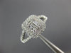 ESTATE .62CT DIAMOND 18KT WHITE GOLD 3D CLASSIC CLUSTER SQUARE ENGAGEMENT RING