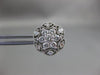 ESTATE 1CT DIAMOND 14K WHITE GOLD CLASSIC MARQUISE CLUSTER FLOWER STUD EARRINGS