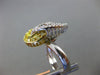 ESTATE LARGE .90CT WHITE & FANCY YELLOW DIAMOND 18KT 2 TONE GOLD LOVE KNOT RING