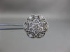ESTATE 1CT DIAMOND 14K WHITE GOLD CLASSIC MARQUISE CLUSTER FLOWER STUD EARRINGS