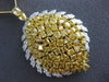 ESTATE EXTRA LARGE 26.99CT WHITE & FANCY YELLOW DIAMOND 18K 2 TONE GOLD NECKLACE