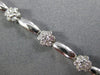 ESTATE .60CT DIAMOND 14K WHITE GOLD 3D FLOWER BY THE YARD TENNIS BRACELET #26322