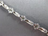 ESTATE .60CT DIAMOND 14K WHITE GOLD 3D FLOWER BY THE YARD TENNIS BRACELET #26322