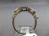 ESTATE 1.36CT ROUND & BAGUETTE CUT DIAMOND 14K WHITE GOLD ANNIVERSARY RING #6966