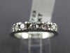 ESTATE .46CT DIAMOND 14KT WHITE GOLD FILIGREE FIVE STONE ANNIVERSARY RING #5723