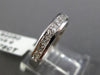 ESTATE .78CT DIAMOND 14KT WHITE GOLD 3D CLASSIC CHANNEL WEDDING RING BAND #1338