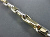 ESTATE WIDE 14K WHITE & YELLOW GOLD 3D SOLID HANDCRAFTED ITALIAN BRACELET #22788