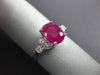 ESTATE 1.57CT DIAMOND & AAA OVAL RUBY 14KT WHITE GOLD 3D CLASSIC ENGAGEMENT RING