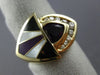 ESTATE LARGE 1.65CT DIAMOND AAA AMETHYST & ENAMEL 14K YELLOW GOLD 3D RING #26464