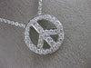 ESTATE .80CT DIAMOND 18KT WHITE GOLD 3D OPEN PEACE CIRCULAR FLOATING FUN PENDANT