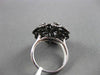 ANTIQUE LARGE 1.14CT DIAMOND 18KT WHITE & BLACK GOLD ETOILE FLOWER FUN RING