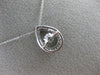 ESTATE .12CT DIAMOND 14K WHITE GOLD 3D CLUSTER TEAR DROP DANCING DIAMOND PENDANT