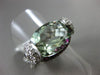 LARGE 6.69CT DIAMOND & AAA RUBY & GREEN AMETHYST 14K WHITE GOLD 3D INFINITY RING