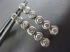 ESTATE 1.0CT DIAMOND 14KT WHITE GOLD SIX STONE GRADUATING BEZEL ETOILE EARRINGS