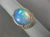 LARGE 4.16CT DIAMOND & AAA OPAL 14KT YELLOW GOLD 3D OVAL DOUBLE HALO SNAKE RING